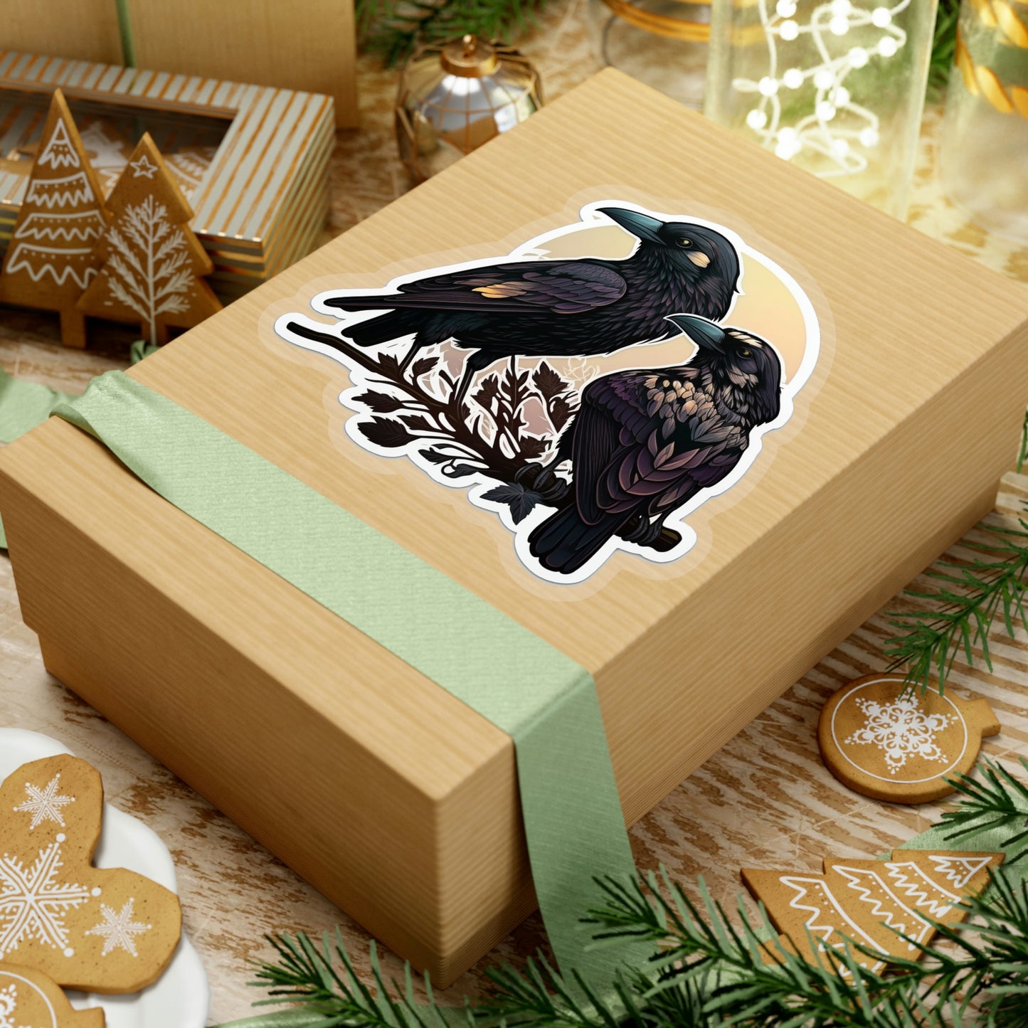 Huginn and Muninn Kiss-Cut Sticker