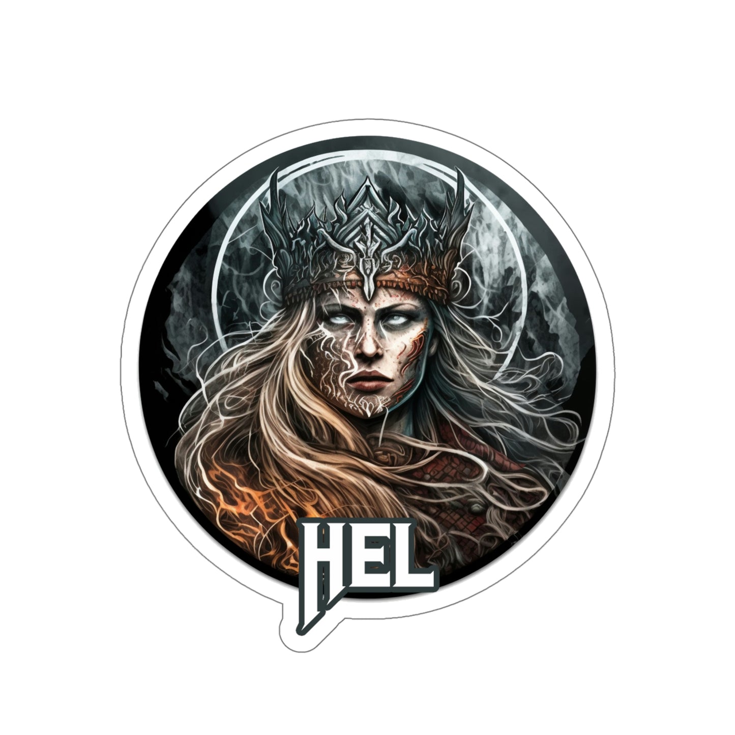 Hel Viking Godess Kiss-Cut Vinyl Sticker