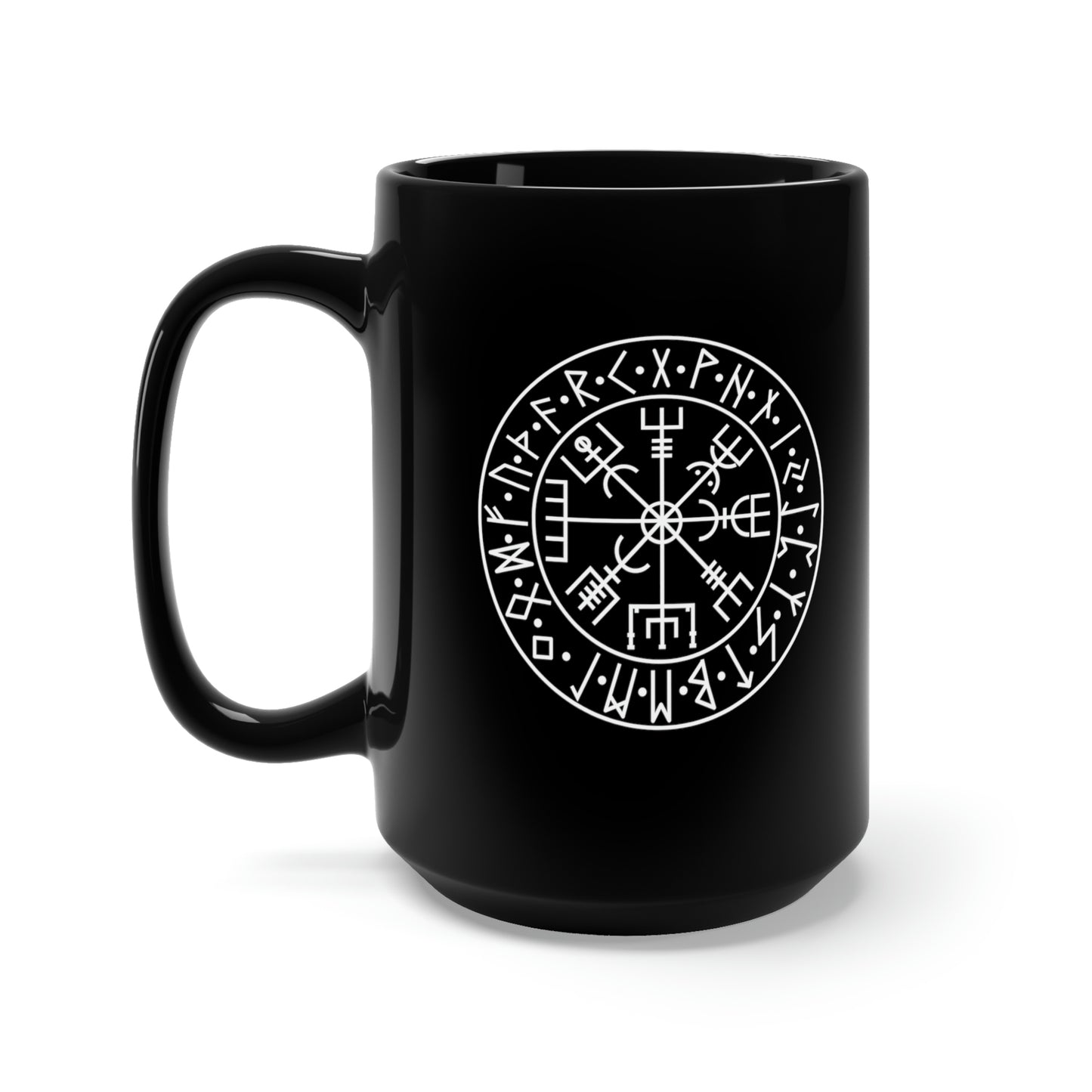 Viking Wayfinder Black Mug 15oz