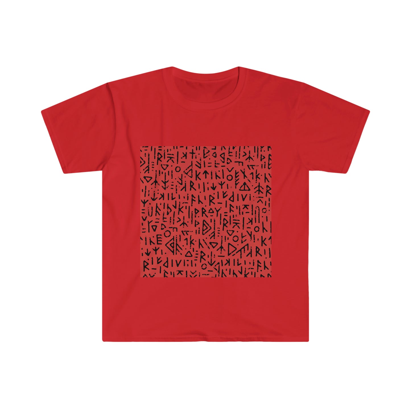 Viking Red Rune Unisex Softstyle T-Shirt