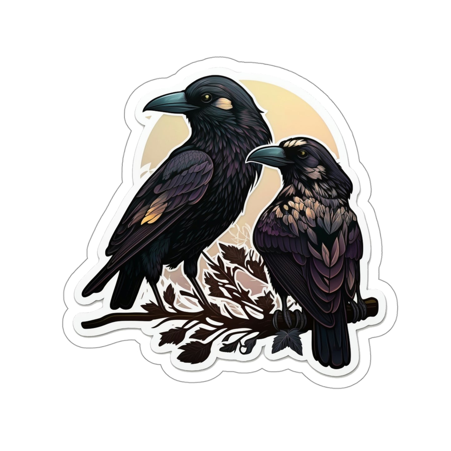 Huginn and Muninn Kiss-Cut Sticker