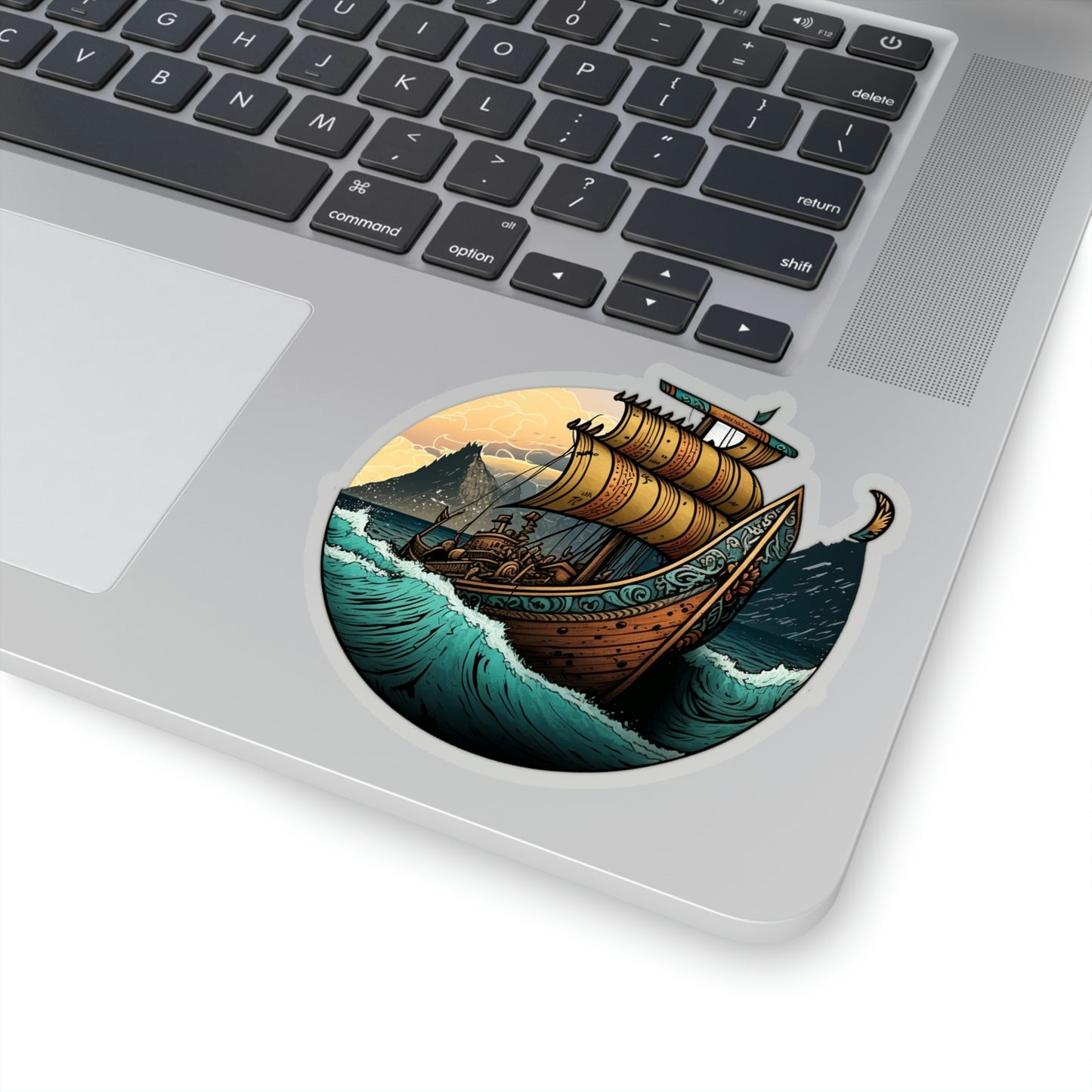 Viking Ship Kiss-Cut Vinyl Sticker