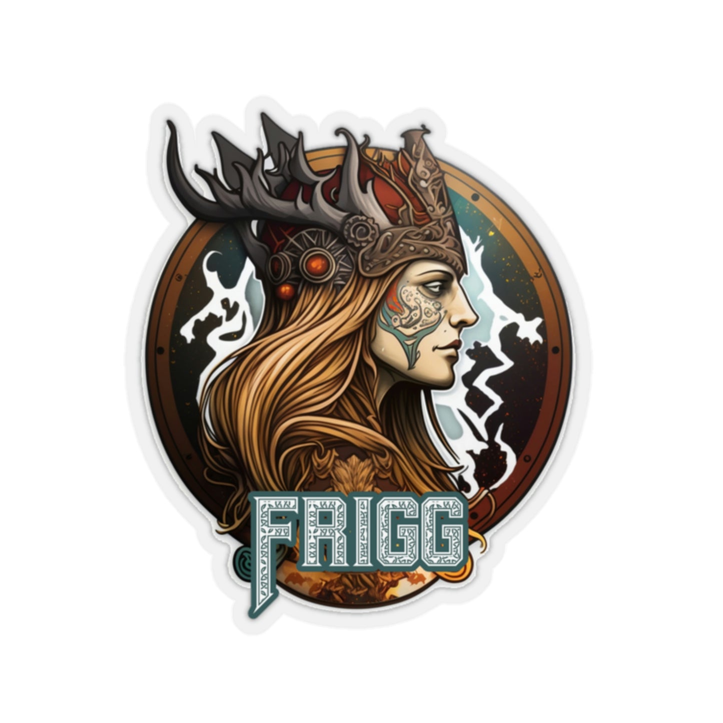 Frigg Viking Godess Kiss-Cut Vinyl Sticker