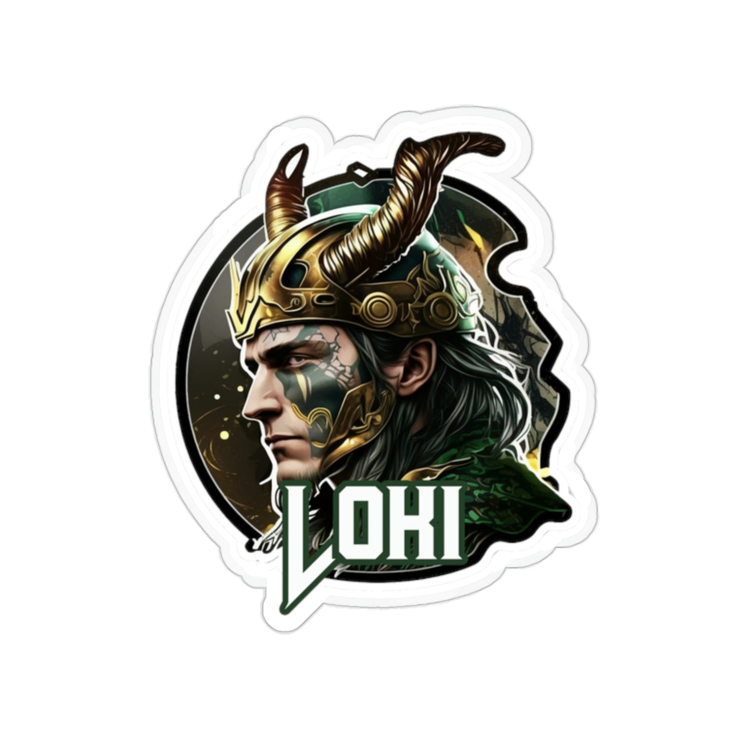 Loki Viking Kiss-Cut Vinyl Sticker