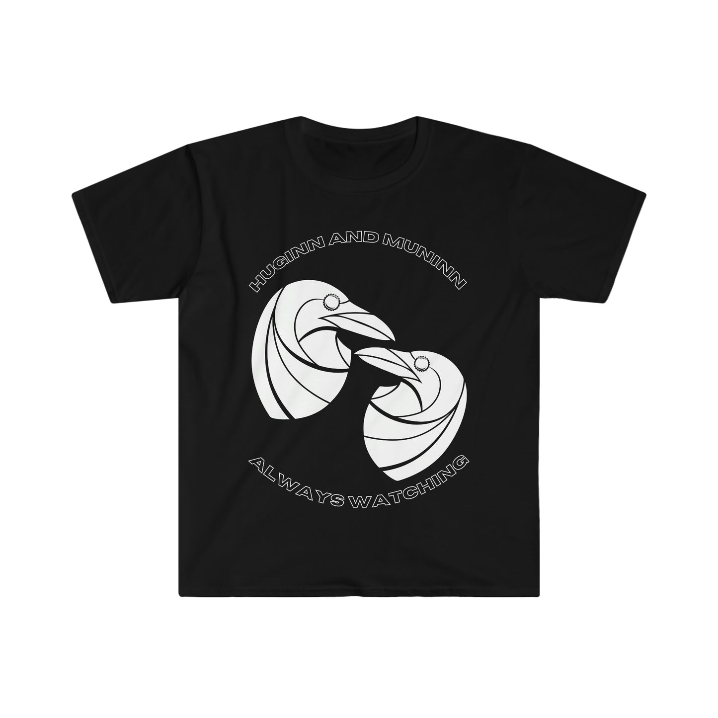 Huginn and Muninn Viking Tee - Unisex Softstyle T-Shirt