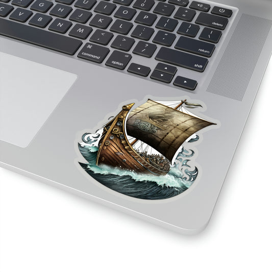 Viking Ship Kiss-Cut Vinyl Stickers