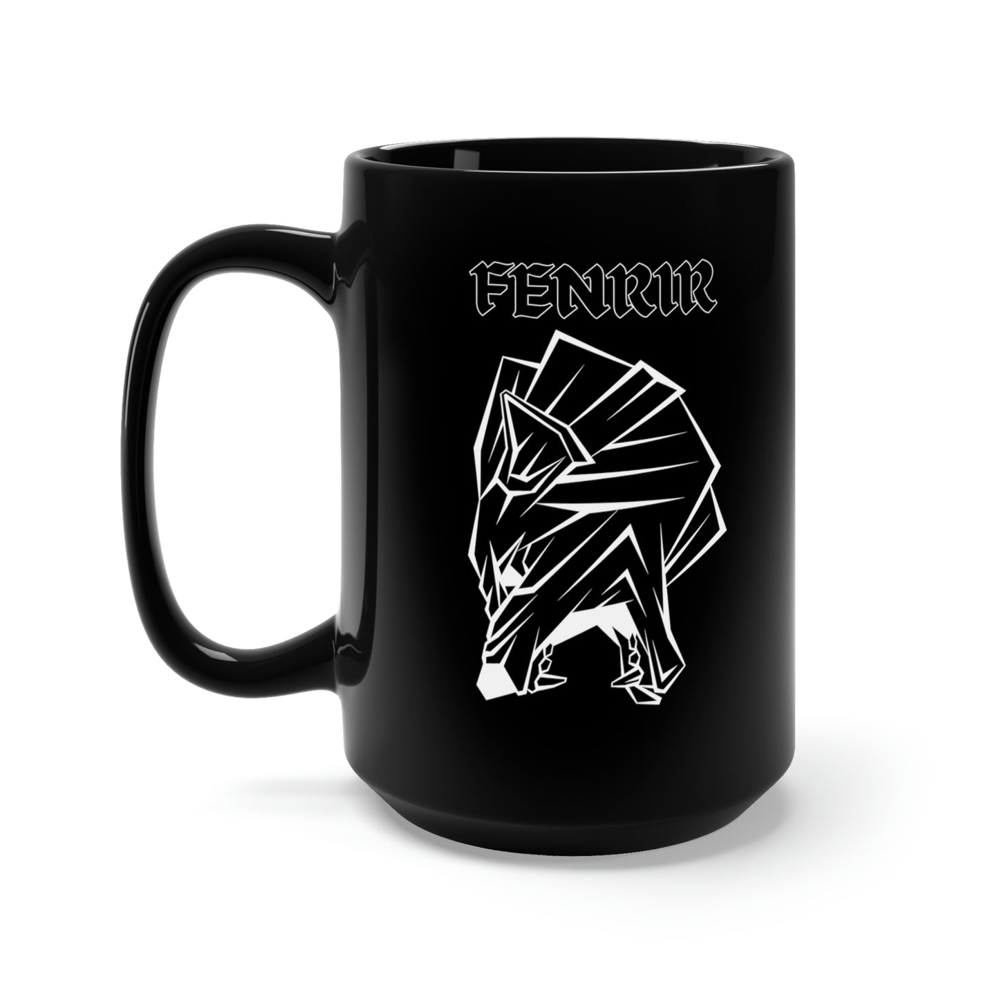 Fenrir Black Viking Mug 15oz