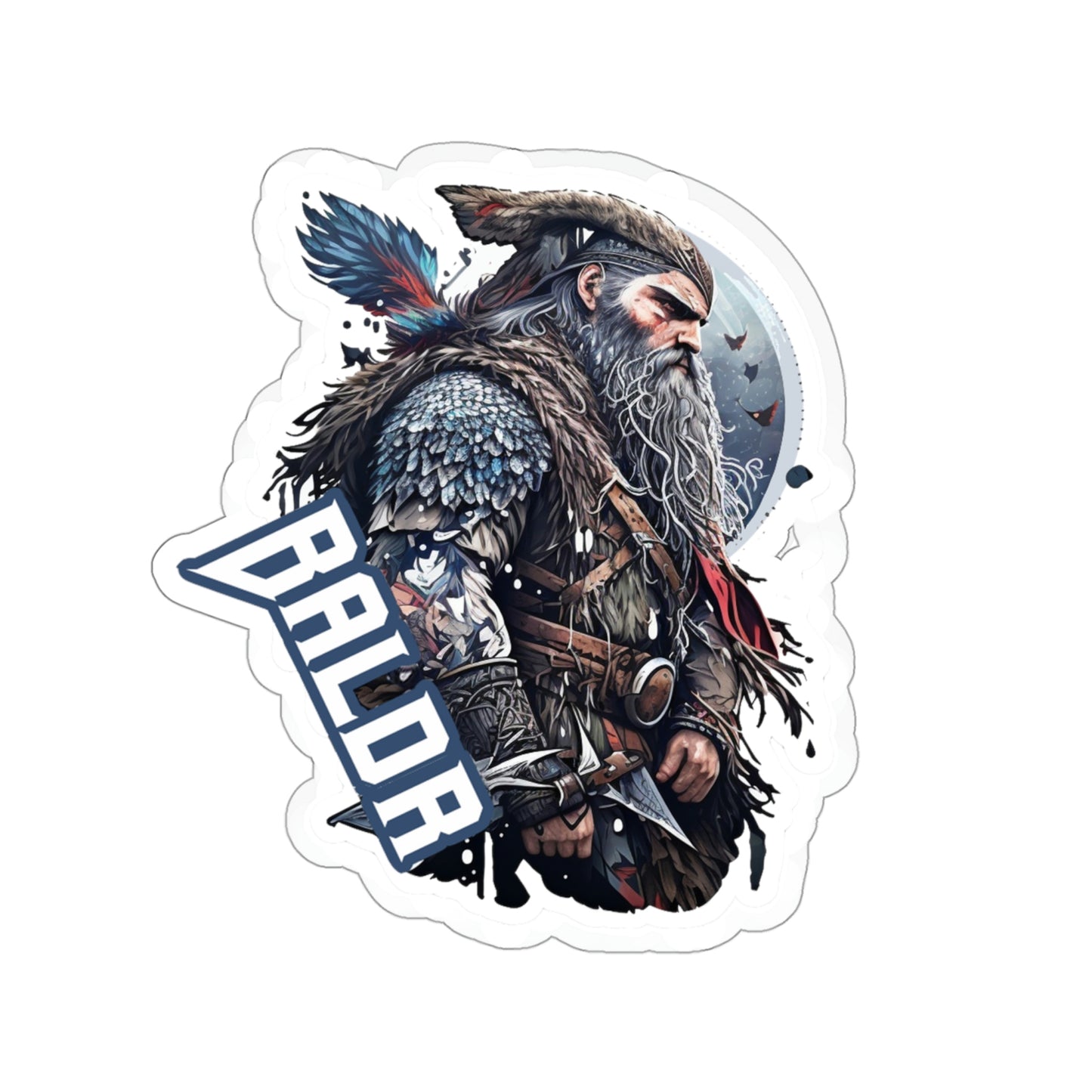 Baldr Viking Kiss-Cut Vinyl Sticker