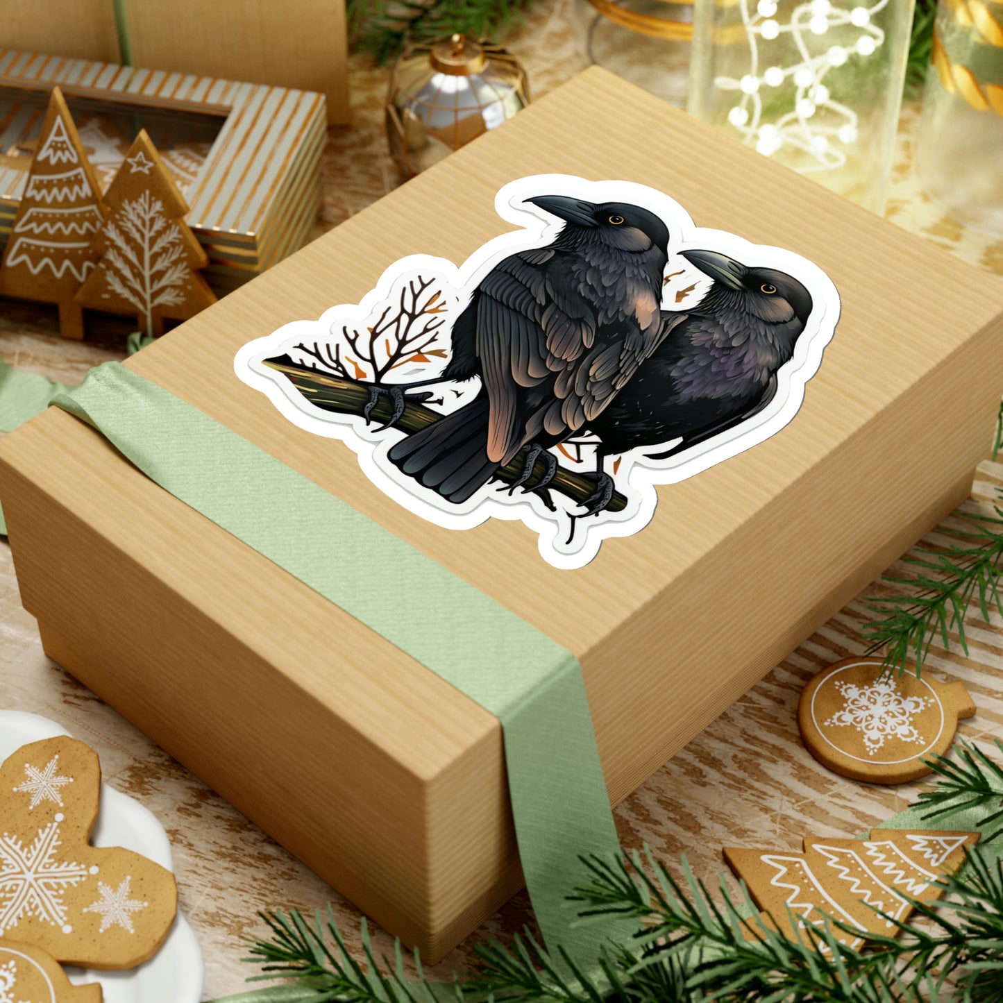 Huginn and Muninn Kiss-Cut Vinyl Sticker