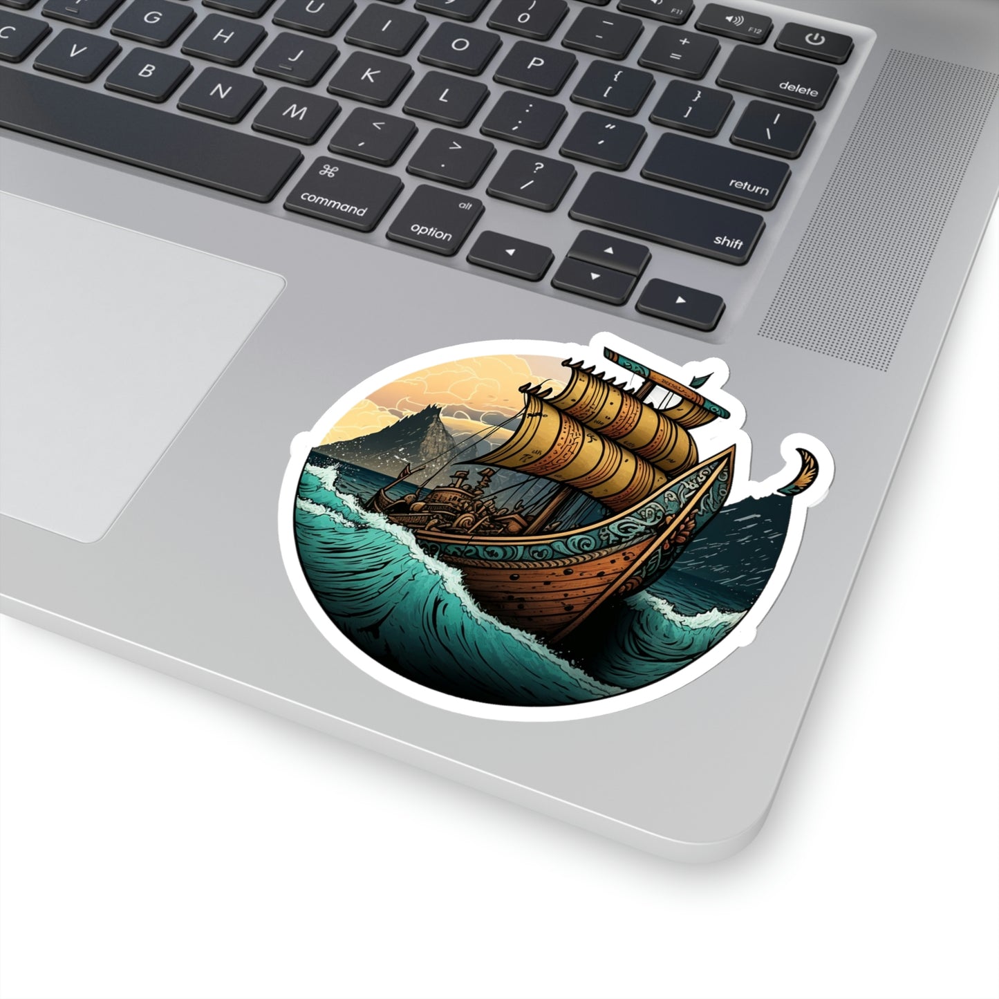 Viking Ship Kiss-Cut Vinyl Sticker