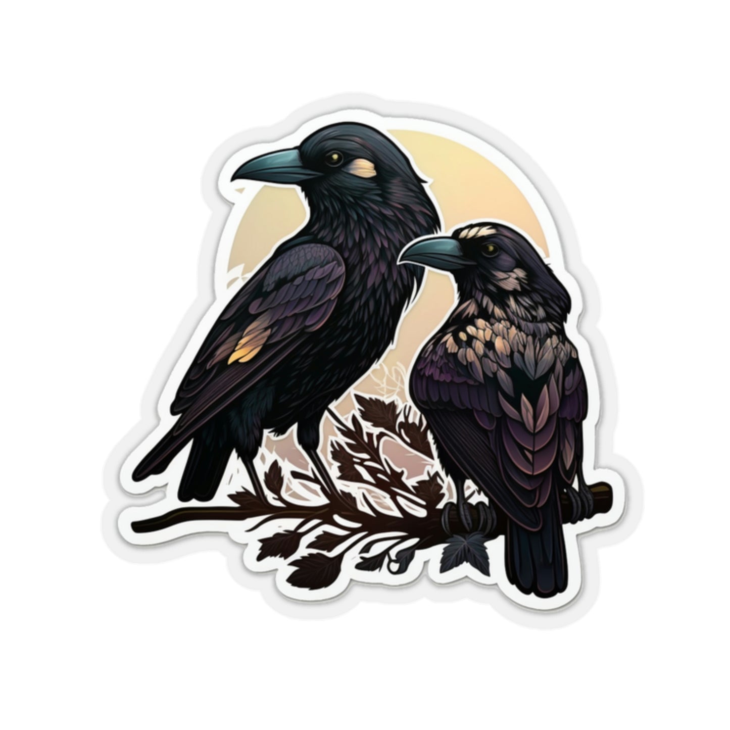 Huginn and Muninn Kiss-Cut Sticker