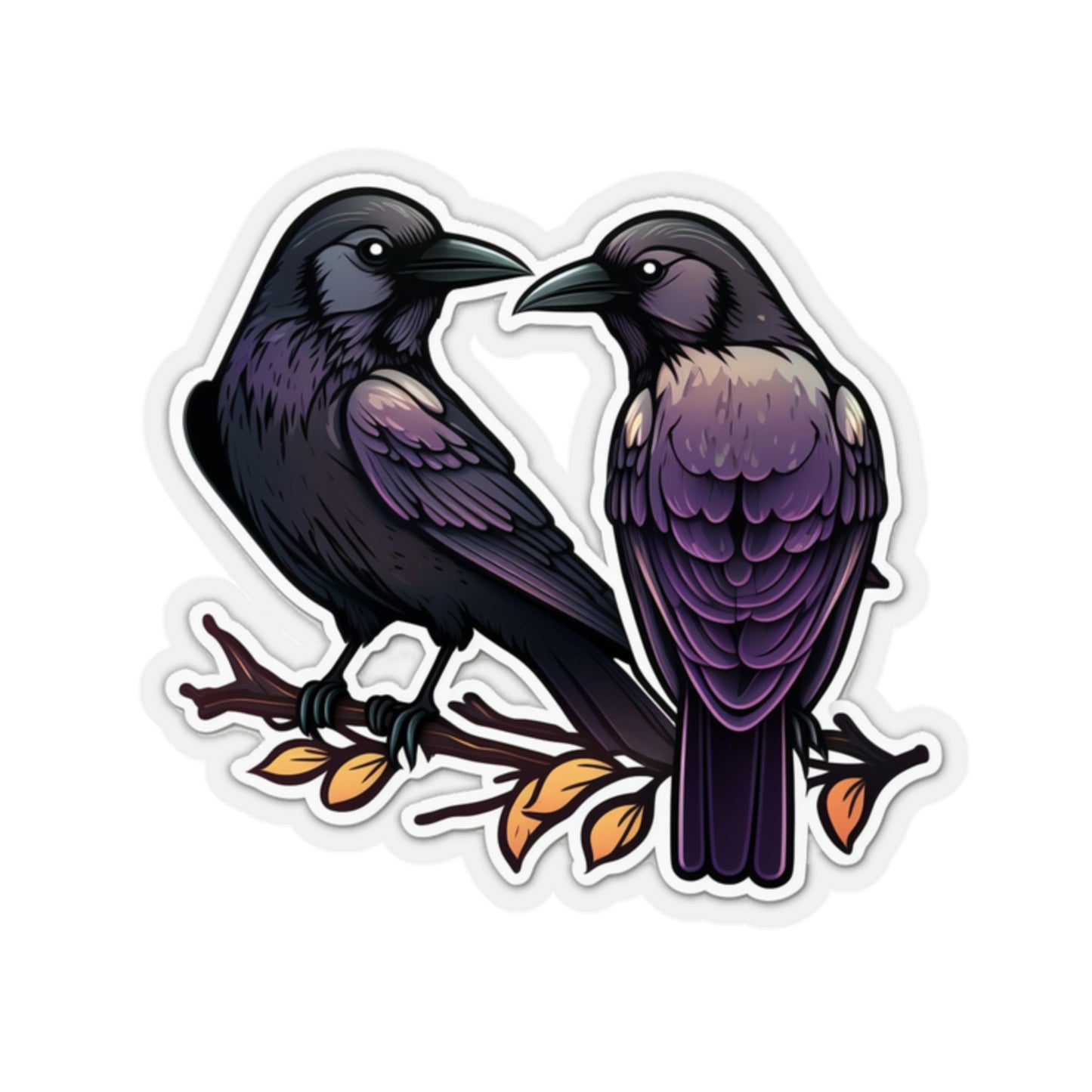 Huginn and Muninn Kiss-Cut Vinyl Sticker