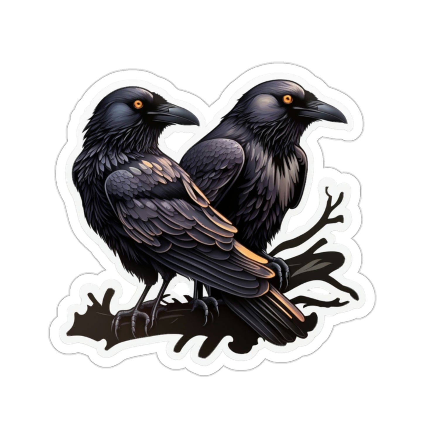 Huginn and Muninn Kiss-Cut Vinyl Sticker