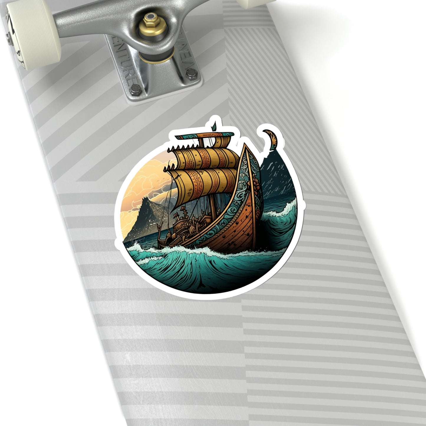 Viking Ship Kiss-Cut Vinyl Sticker