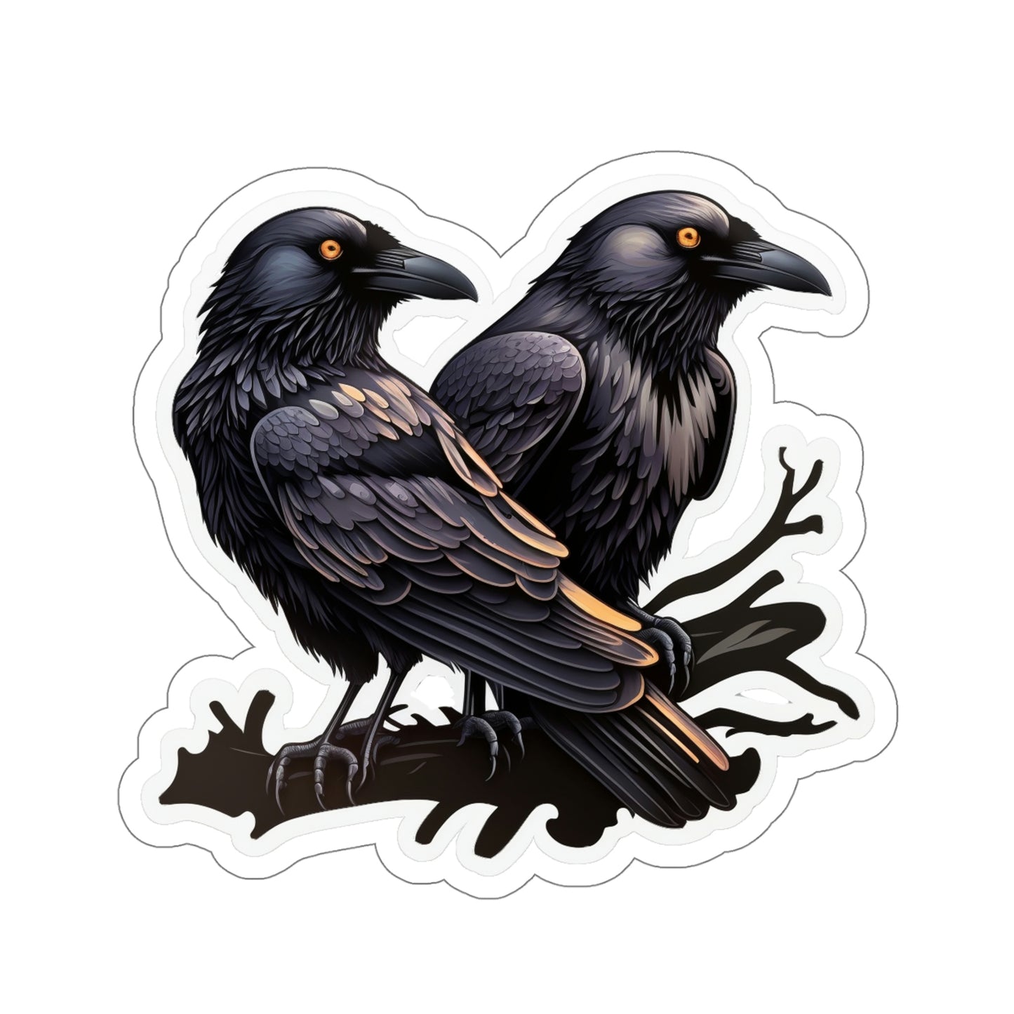 Huginn and Muninn Kiss-Cut Vinyl Sticker