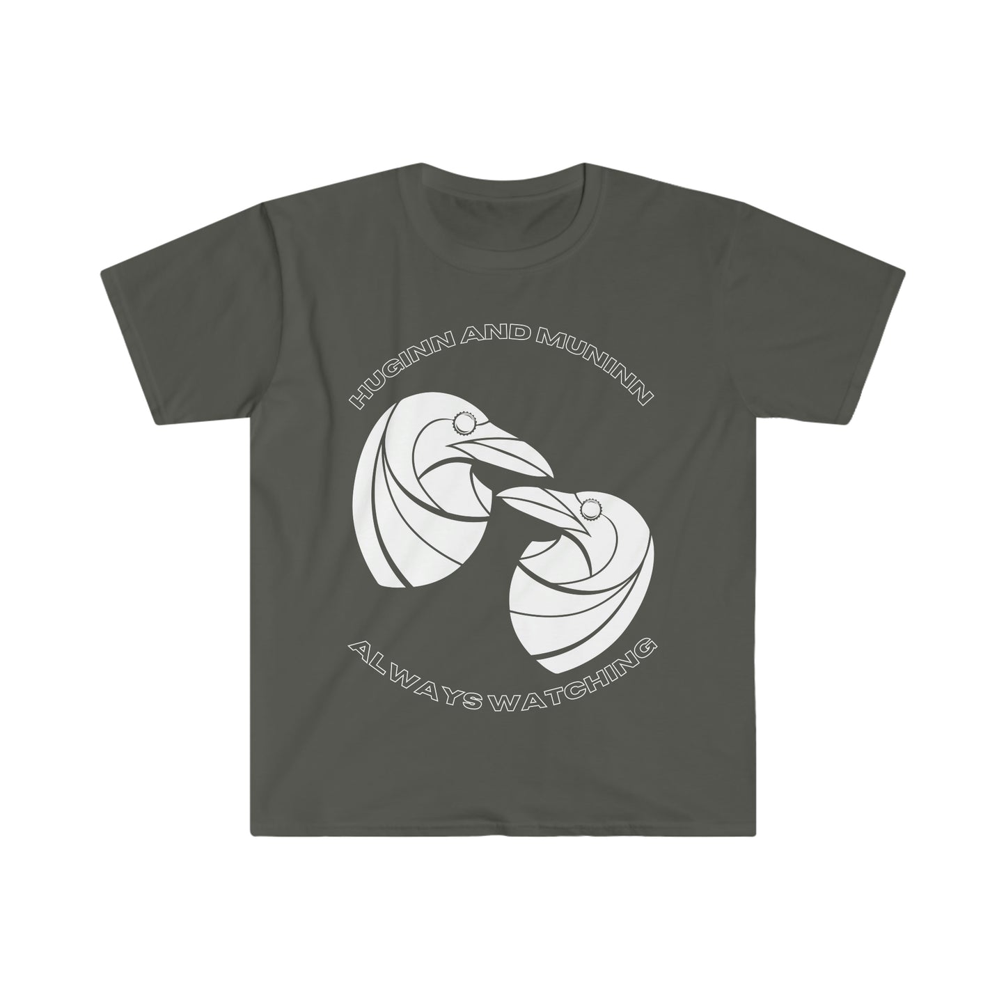 Huginn and Muninn Viking Tee - Unisex Softstyle T-Shirt