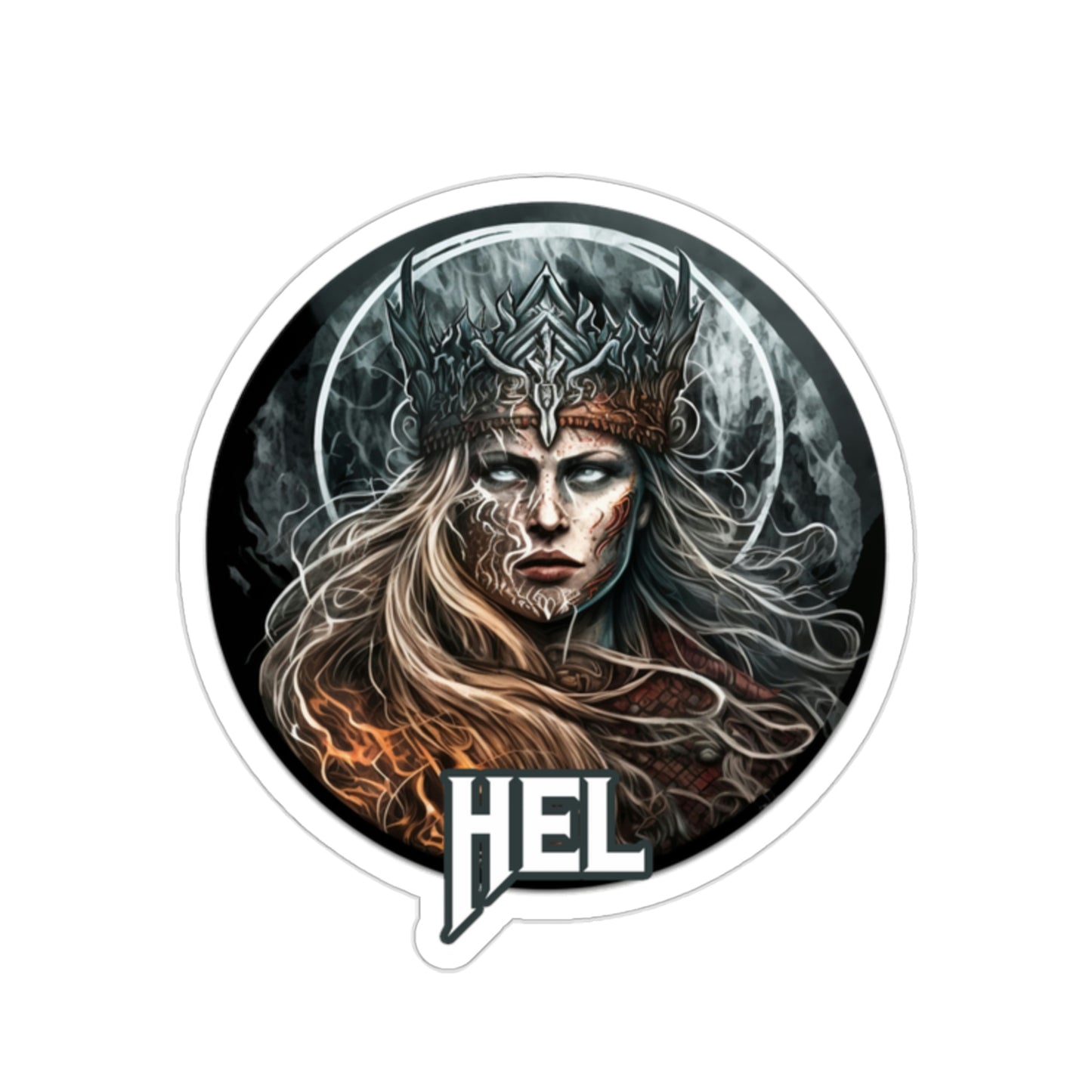 Hel Viking Godess Kiss-Cut Vinyl Sticker